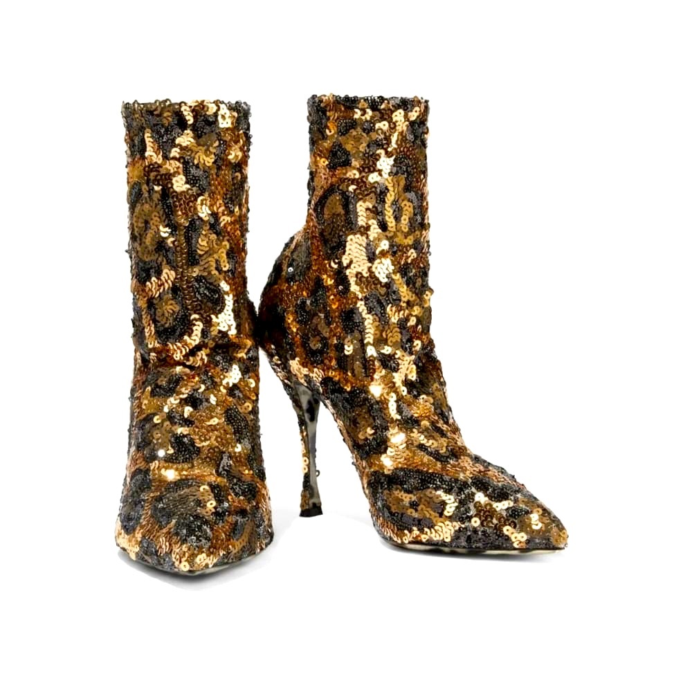 Dolce and Gabbana sequin sock booties